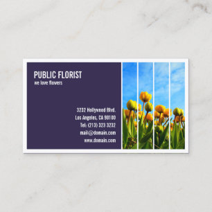 FLODRE FLOMHUS, färgat fotografi Visitkort