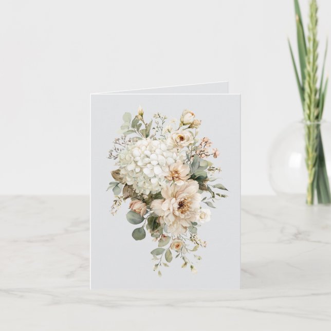 FLODSKINKELSE - Elegantens Blommigt Kort (Framsida)