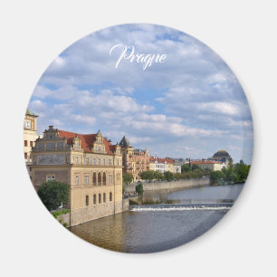 Flodssida av Prag, Tjeckien, resa Magnet