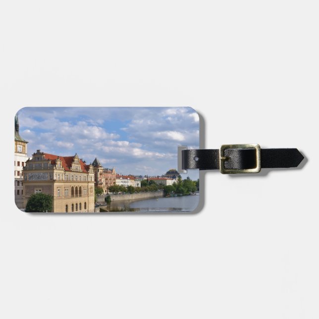 Flodssidan av Prag, Tjeckien, Bagagebricka (Horisontell Framsida)