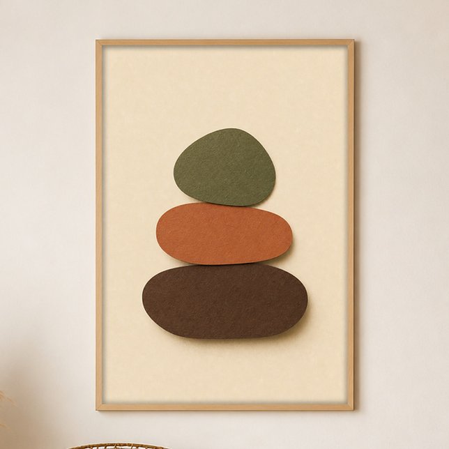 Flodsten Gouache Boho Konstaffisch Poster (Shown framed for scale. Poster ships unframed; frames are an optional add-on.)