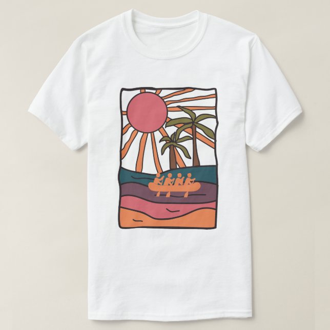 Flodstrålningsillustration T Shirt (Design framsida)