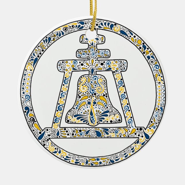 Flodstrand Kalifornien - en Tribute Julgransprydnad Keramik (Framsidan)