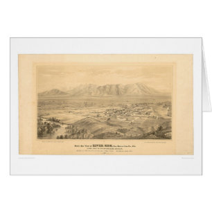 Flodstrand panorama- karta 1877 (1404C) för CA. Hälsningskort