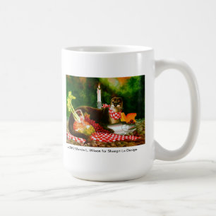 Floduttern invaderar picknickspridning kaffemugg