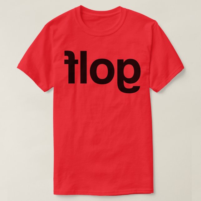 Flog Golf bakåt T Shirt (Design framsida)