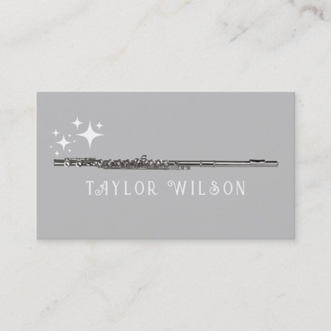 flöjt Affärskort Visitkort (Framsida)