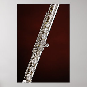 Flöjt- eller Flutistmusikeraffisch Poster