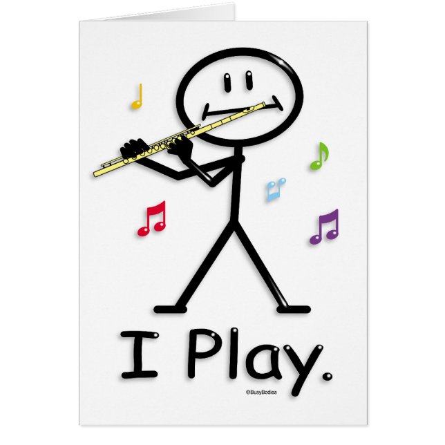 Flöjt Hälsningskort (Framsidan)