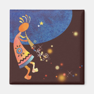 Flöjt-Leka Kokopelli Magnet