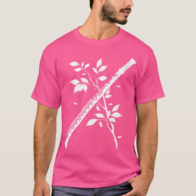 Flöjt Träblåsinstrument Orkester T Shirt (Framsida)