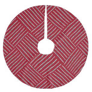 Flöjtkorsstickning Julgransmatta Borstad Polyester