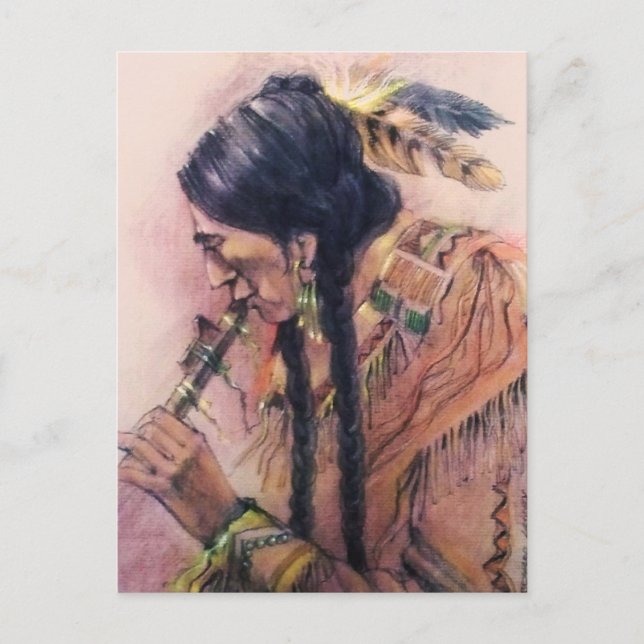 Flöjtspelaren vykort (Framsida)