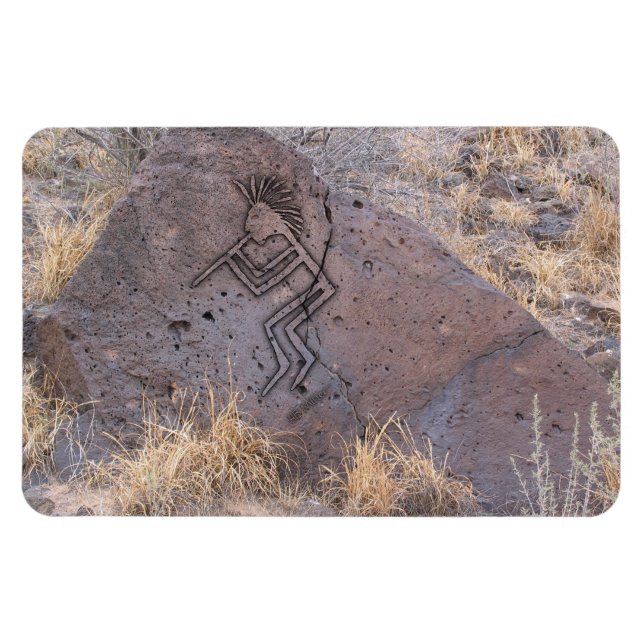 FlöjtspelarePetroglyph Magnet (Horisontell)