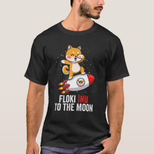Floki Inu till Måne Coola Floki Inu Coin Astronau T Shirt