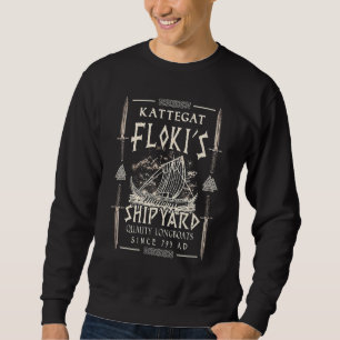 Flokis Shipyard Kattegat Viking Frakt Lång Ärmad Tröja