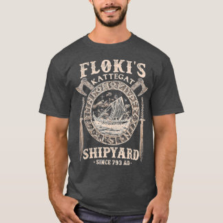 Flokis Shipyard Kattegat Viking Frakt och Sword T  T Shirt