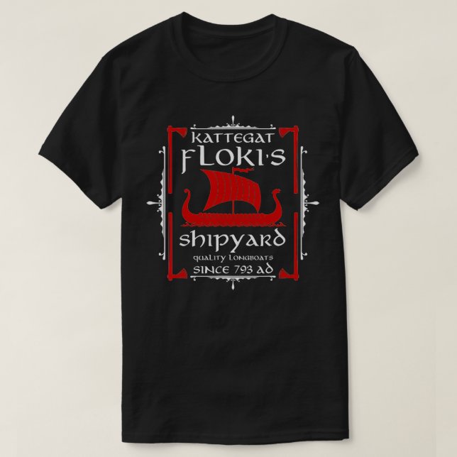 Flokis Shipyard Kattegat Vikings  T Shirt (Design framsida)