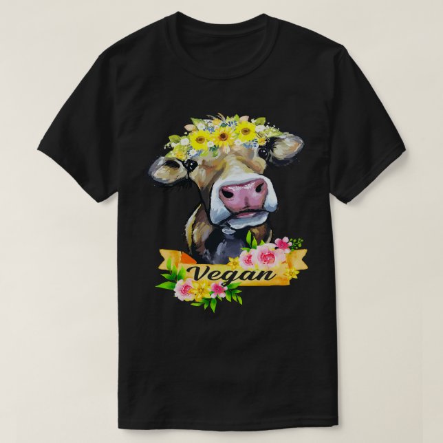 FLOKKVVegetarian Älskare djur C T Shirt (Design framsida)