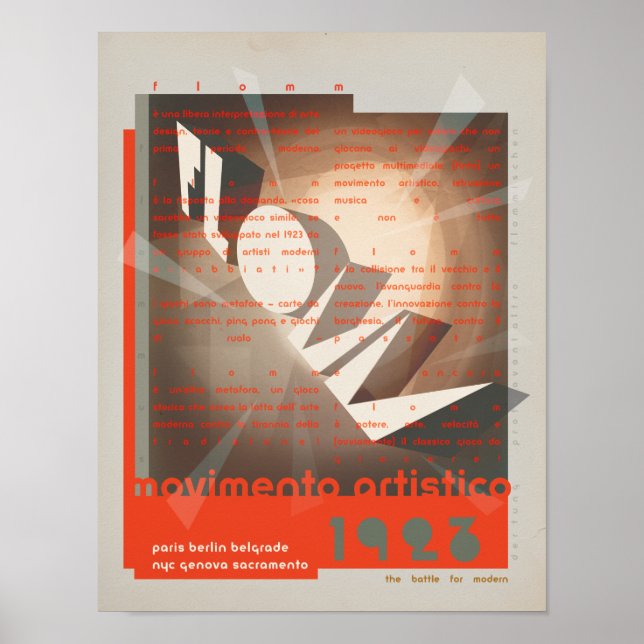 FLomm movimento artistico Poster (Framsidan)