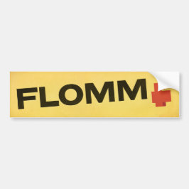 FLOMM-positavo på gult Bildekal