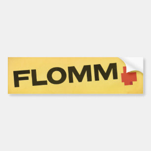 FLOMM-positavo på gult Bildekal