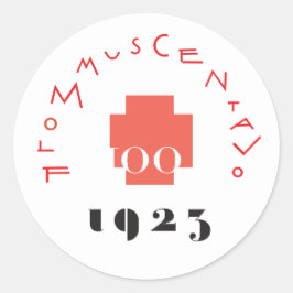 FLOMMus CENTAVo 100th ANNIVERsario Sticker Runt Klistermärke
