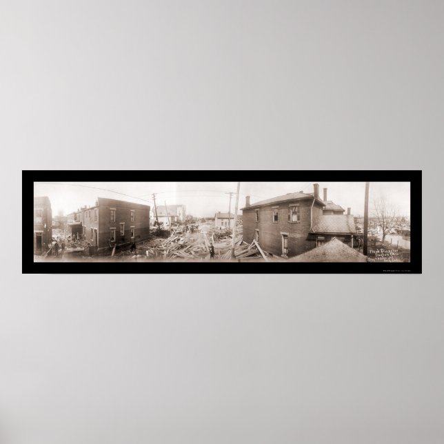 Flood Disaster Dayton Photo 1913 Poster (Framsidan)