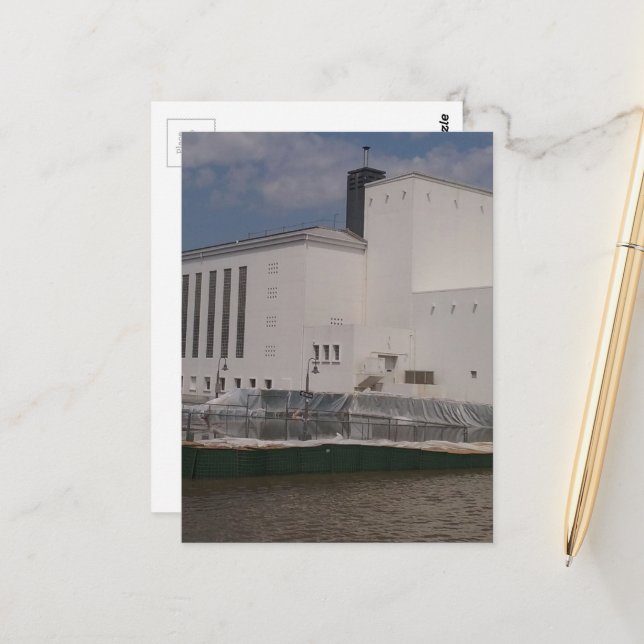 floodwaters in Burlington, Iowa Vykort (Fram/Back In Situ)