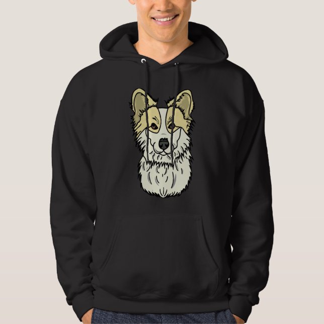 Floofy My Fluffy Corgi Hoodie (Framsida)