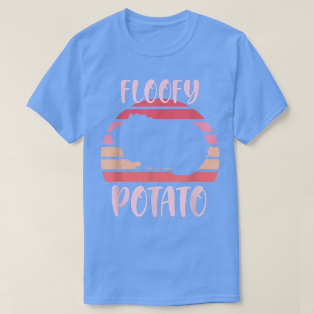 Floofy Potato Fluffy Potato Piggies Cute Rosa Guin T Shirt (Design framsida)