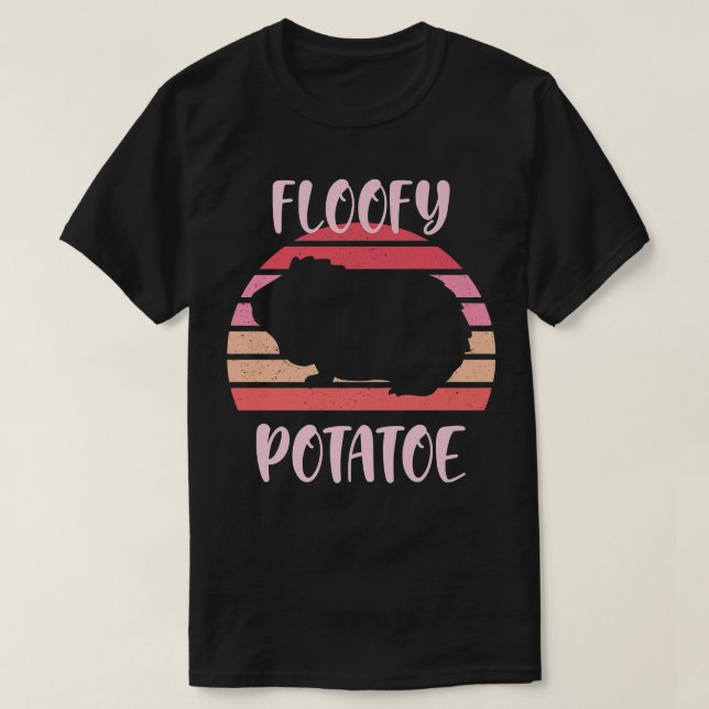 Floofy Potato Fluffy Potato Piggies Cute Rosa Guin T Shirt (Design framsida)