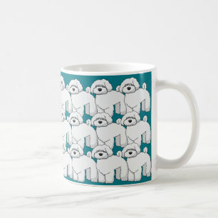 Floofy valpmönster kaffemugg