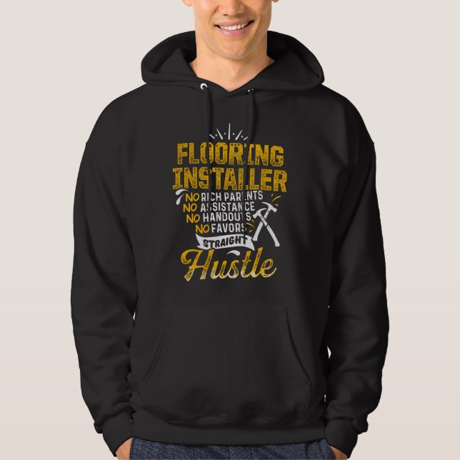 Flooring Installer Contractor Fun Skills Floor Ins Hoodie (Framsida)
