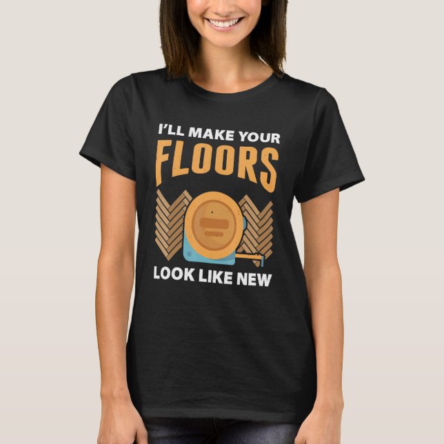 Flooring Installer For Prossional Installer Carpet T Shirt (Framsida)