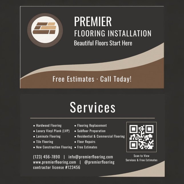 Flooring QR Code Professional  Visitkort (Skapare uppladdad)