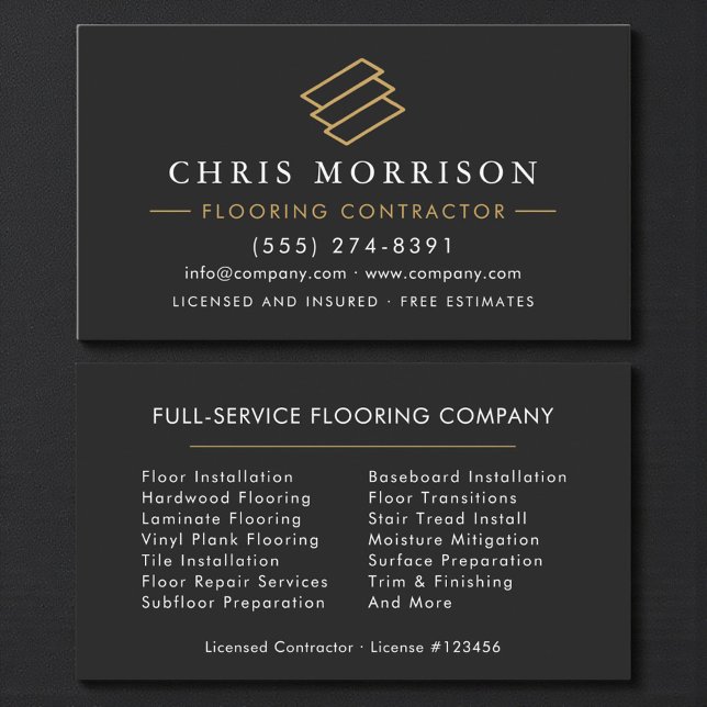 Flooring Services Floor Contractor Visitkort (Skapare uppladdad)
