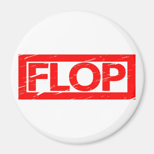 Flop Frimärke Magnet (Framsidan)