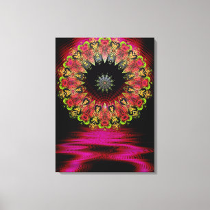 Flopensionana Psychedelic Kärlek Art Wrapped Canva Canvastryck