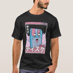 Floppy Disk Kawaii Grid Vaporwave Aesthetic Anime T Shirt