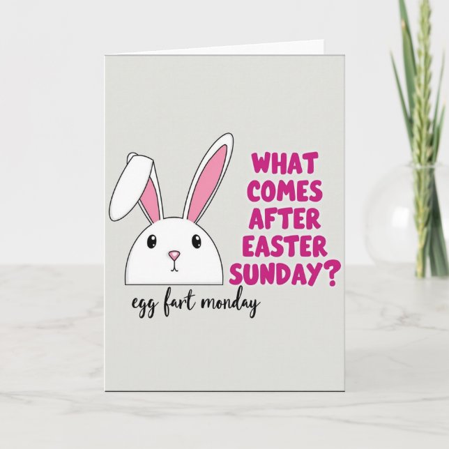 Floppy Ear Funny Bunny Card Kort (Framsida)