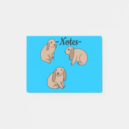 Floppy eared bunnies post-it block