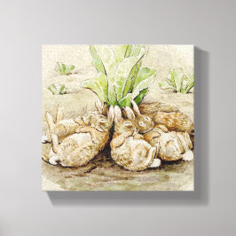 Flopsy Bunnies Asov (efter Beatrix Potter) Canvastryck
