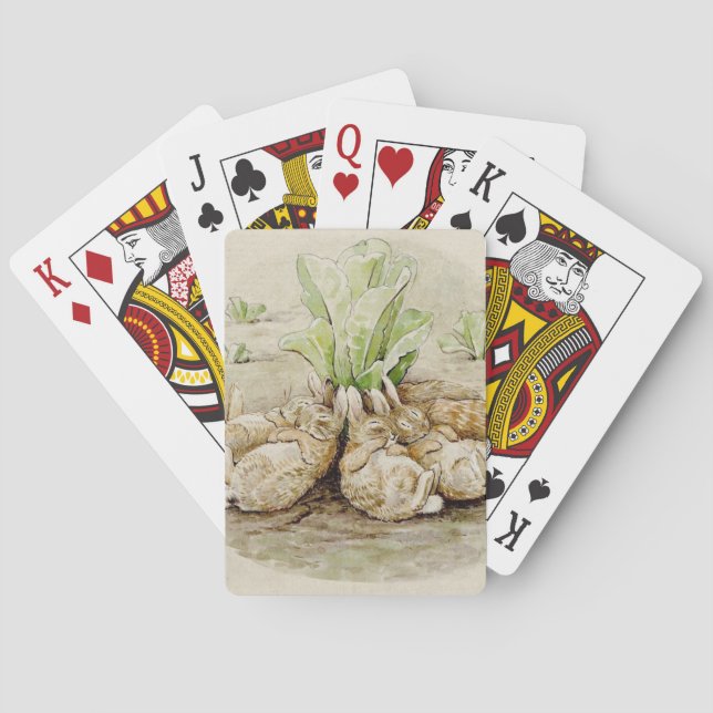 Flopsy Bunnies Asov (efter Beatrix Potter) Casinokort (Baksidan)