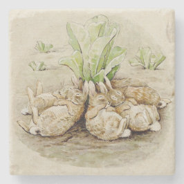 Flopsy Bunnies Asov (efter Beatrix Potter) Stenunderlägg