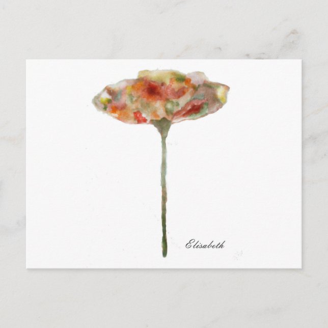FLOR, ACUARELA,PASTELES, ILUSTRACIÓN VYKORT (Framsida)