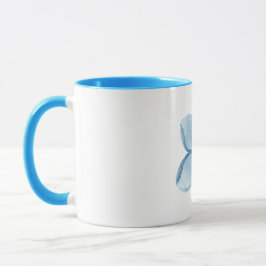 flor azul claro café mugg