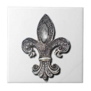 Flor De Lis Fleur De Lis symbol New Orleans Kakelplatta
