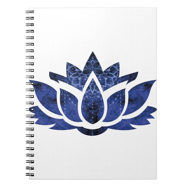 Flor de Loto con atrapa sueños azul Anteckningsbok (Framsidan)