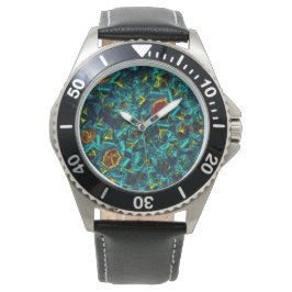 Flor virtuell em azul gradiente, estilhaçada armbandsur